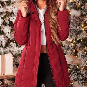 Fur lined winter coat!